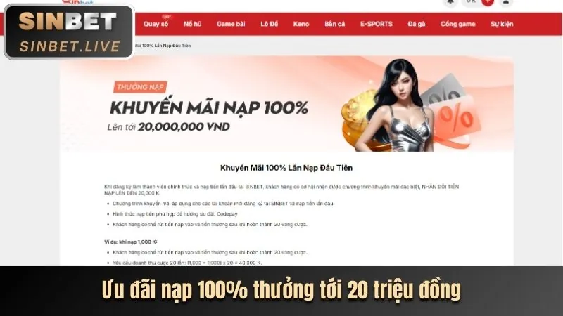 Khuyến mãi chào mừng 100win